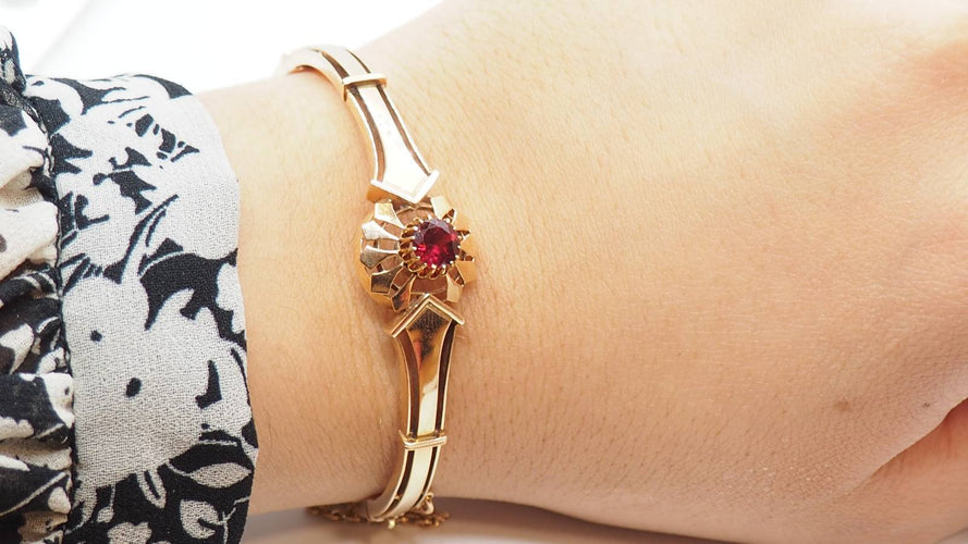 Bracelet Bracelet en Or rose et Grenat 58 Facettes 29082