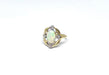 Bague Bague opale et diamants monture en or jaune 18 carats 58 Facettes