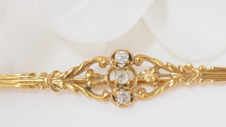 Broche Broche Barrette Or Diamants 58 Facettes 28624