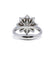 Bague 50 / Blanc/Gris / Or 750 Bague Marguerite Diamants Emeraude 58 Facettes 220019R