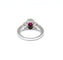 Bague Bague femme or blanc diamants et rubis 58 Facettes