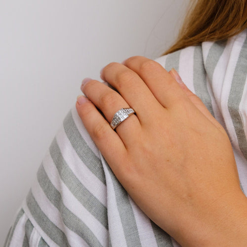 Bague 52 Bague bandeau Diamants 58 Facettes