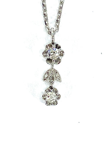 Pendentif Pendentif Or blanc Diamants 58 Facettes AB246
