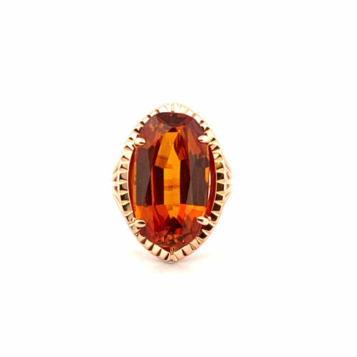 Bague 55 Bague ancienne or et citrine 58 Facettes