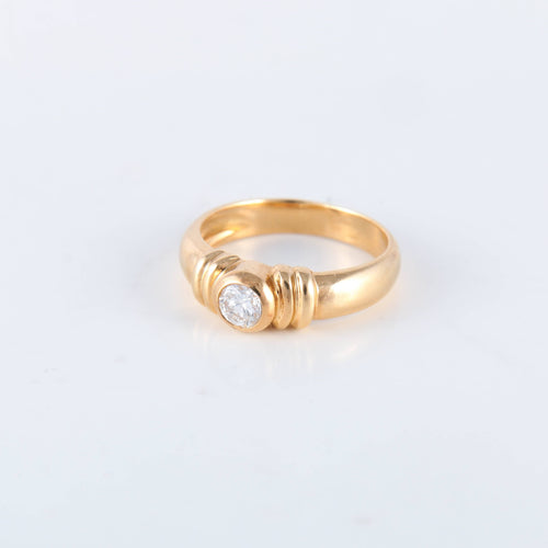 Bague 53 Bague Solitaire Diamant 0.35ct serti clos 58 Facettes JE1003