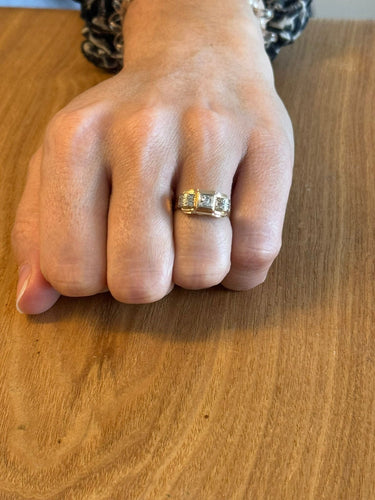 Bague 54 Bague Tank Or Diamants 58 Facettes 3142/1