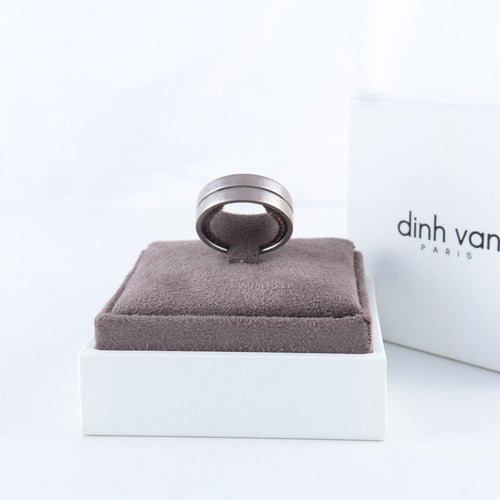 Bague 57 Bague Dinh Van Seventies moyen modèle en Or blanc 58 Facettes