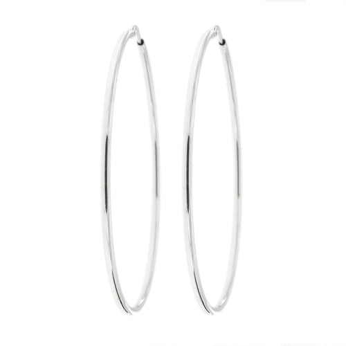 Boucles d'oreilles Orecchini oro bianco a cerchio 58 Facettes 33175
