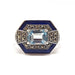 Bague Bague en Argent, topaze & émail bleu 58 Facettes