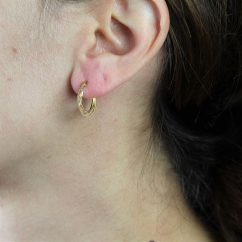 Boucles d'oreilles Créoles or jaune torsadées 58 Facettes 19-456D