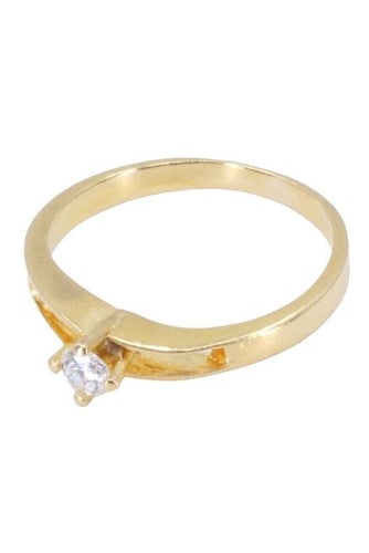 Bague 47 SOLITAIRE DIAMANT 0.10 CARAT 58 Facettes 066601