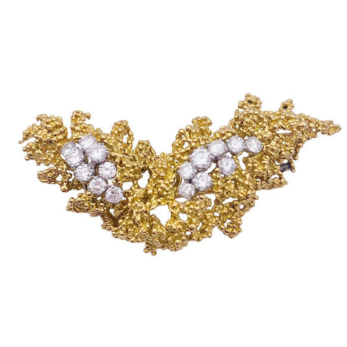 Broche Broche vintage Boucheron, or jaune, platine et diamants. 58 Facettes 32908