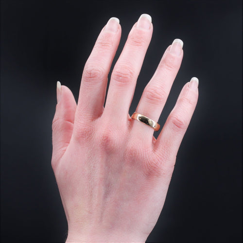 Bague 63 Alliance or jaune bombée 58 Facettes 17-277A