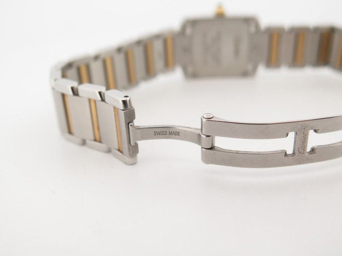 Montre montre CARTIER tank francaise pm or & acier quartz 58 Facettes 255276