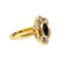 Bague 55 Bague fleur en or jaune, saphir et diamants. 58 Facettes 30884