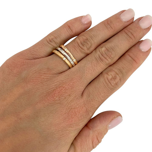 Bague 54 Bague Pomellato,"Lucciole", or rose, diamants. 58 Facettes 31156