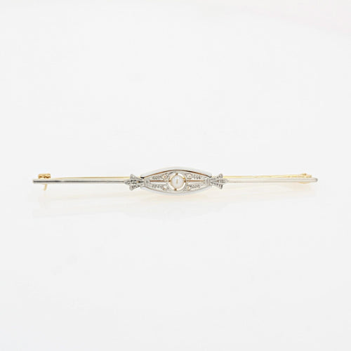 Broche Broche barrette ancienne en or diamants et perle 58 Facettes 03-030