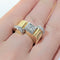 Bague Bague Tank en Or jaune Platine et diamants 58 Facettes 24116