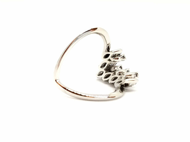 Bague 53 Bague Or blanc Diamant 58 Facettes 730604CN