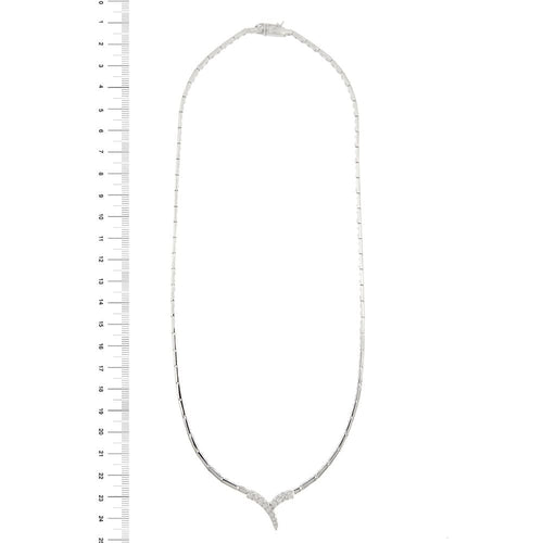 Collier Collier Or blanc Diamants 58 Facettes 32630
