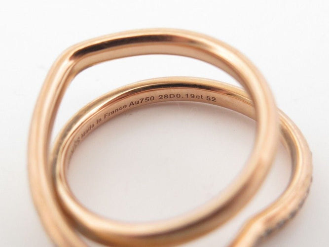 Bague 52 HERMES - Bague Vertige Coeur Or Rose et Diamants 58 Facettes 252156