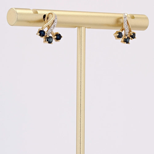 Boucles d'oreilles Boucles d'oreilles noeud saphir d'occasion 58 Facettes 16-108A