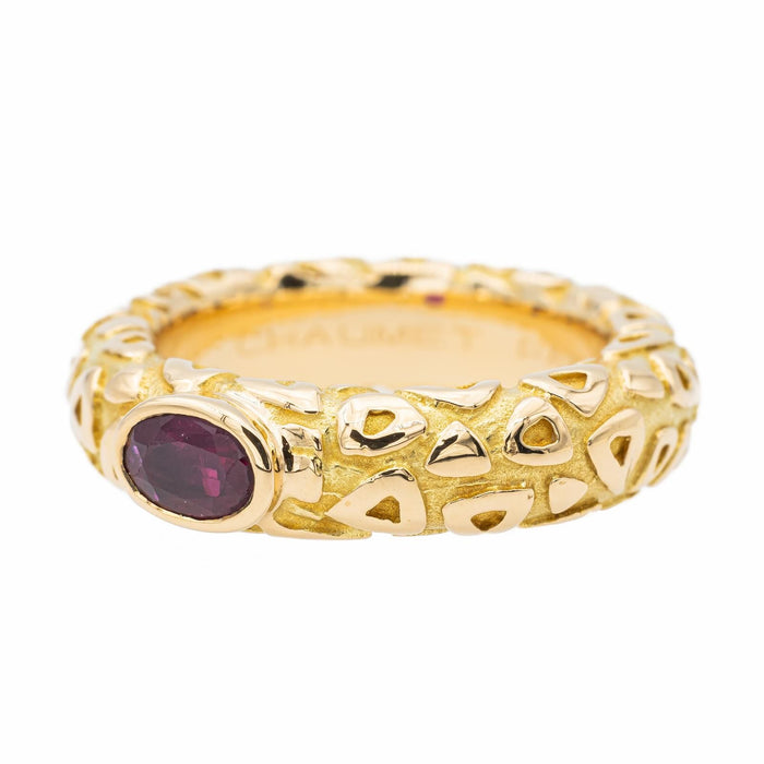 Chaumet Ruby Yellow Gold Bangle Ring
