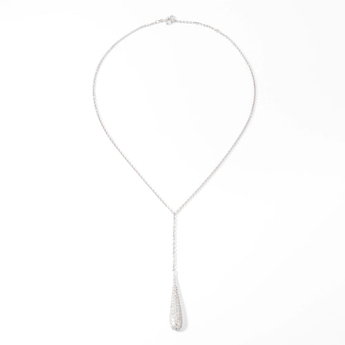 Collier Collier or gris pavés de diamant 58 Facettes 0