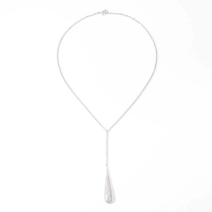 Collier Collier or gris pavés de diamant 58 Facettes 0