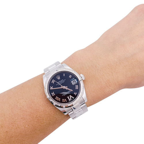 Montre Montre Rolex, "Oyster Perpetual Datejust", acier, diamants. 58 Facettes 33179