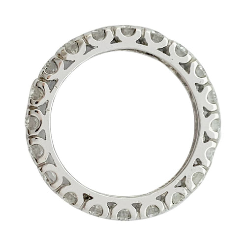 Bague 52 Alliance or blanc diamants. 58 Facettes 31944