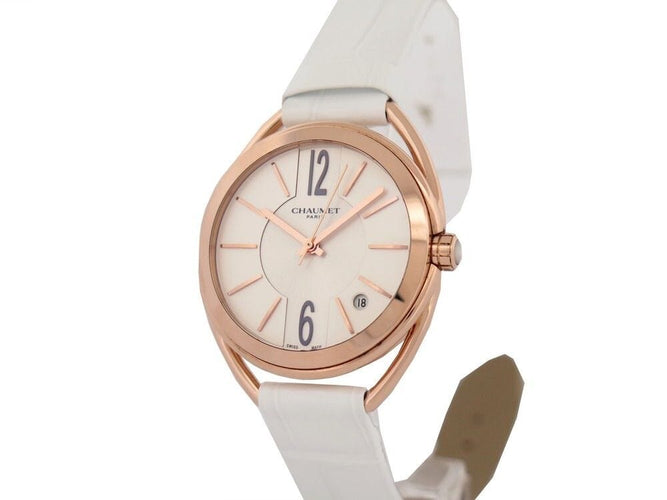 Montre montre CHAUMET liens en or rose 18k w23870-02a 33 mm quartz 58 Facettes 249529