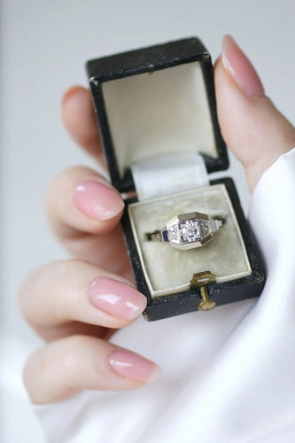 Bague Bague bandeau Art Deco diamants 58 Facettes