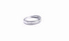 Bague 54 Demi alliance or blanc et diamants baguettes 58 Facettes RA-467/2