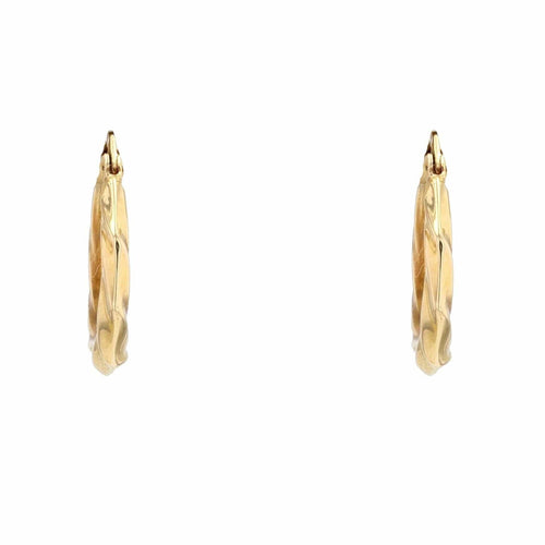Boucles d'oreilles Créoles or jaune torsadées 58 Facettes 19-456D