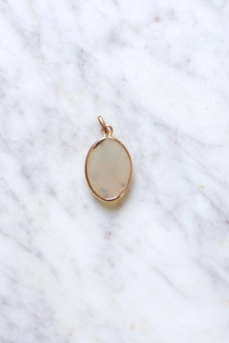 Pendentif Pendentif vintage or rose et agate dendritique 58 Facettes