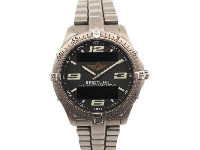 Montre montre BREITLING aerospace e75362 40 mm titane quartz chronographe 58 Facettes 253046