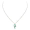 Collier Collier Pendentif Or Blanc Emeraude 58 Facettes 2601197CN
