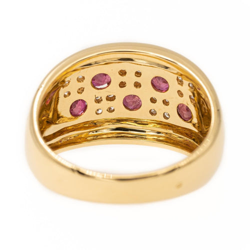 Bague 56 Bague Bandeau Or jaune Rubis 58 Facettes 2229023CN