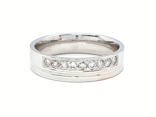 Bague 56 Bague Or blanc Diamant 58 Facettes 06273CD