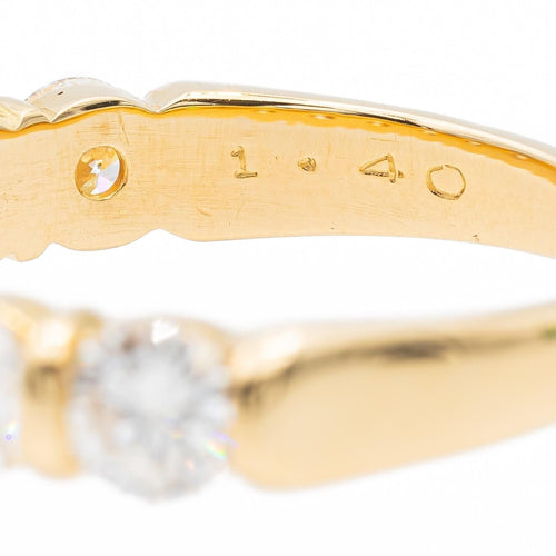 Bague 53 Bague Demi alliance Or jaune Diamant 58 Facettes 2686083CN