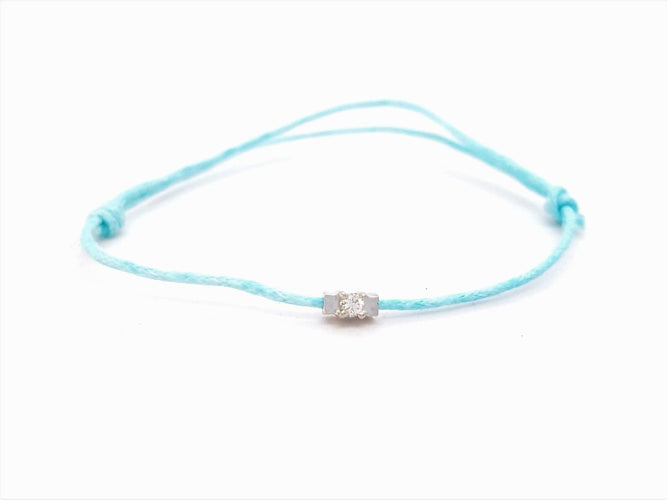 Bracelet Bracelet Cordon Or blanc Diamant 58 Facettes 578892RV