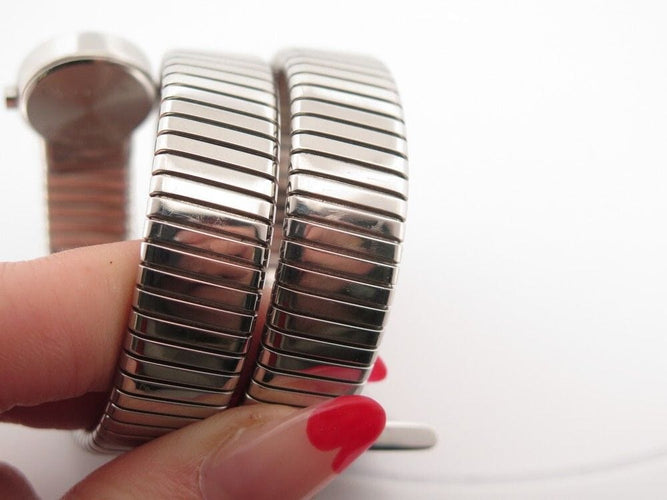 Montre montre BULGARI tubogas bb191ts triple tour 19 mm quartz acier 58 Facettes 247842