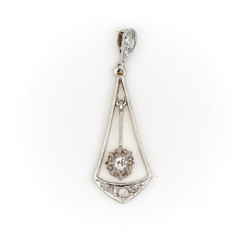 Pendentif Pendentif Art déco Or blanc Diamant 58 Facettes 2024923CN