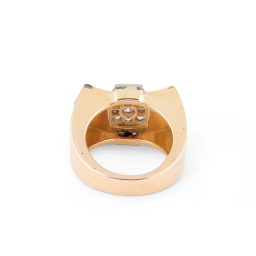 Bague Bague Tank en platine et or 58 Facettes 1