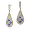 Boucles d'oreilles boucles d'oreilles  pendantes diamant saphir Art Déco 58 Facettes 23247-0283