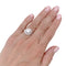 Bague 51 Solitaire Cartier, "Trinity Ruban", platine et diamants. 58 Facettes 32710
