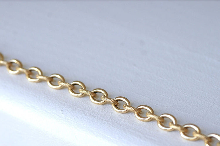 Bracelet Bracelet or jaune maille forçat alternée 58 Facettes