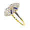 Bague 55 Bague de fiançailles Art Déco Diamant Saphir 58 Facettes 23263-0558