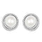 Boucles d'oreilles Boucles d'oreilles Or gris Perle et Diamants 58 Facettes 66000181